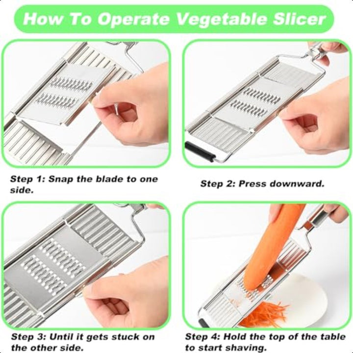 Slice Master Chef™ 4-in-1 Stainless Steel Vegetable & Cheese Slicer FREE shipping