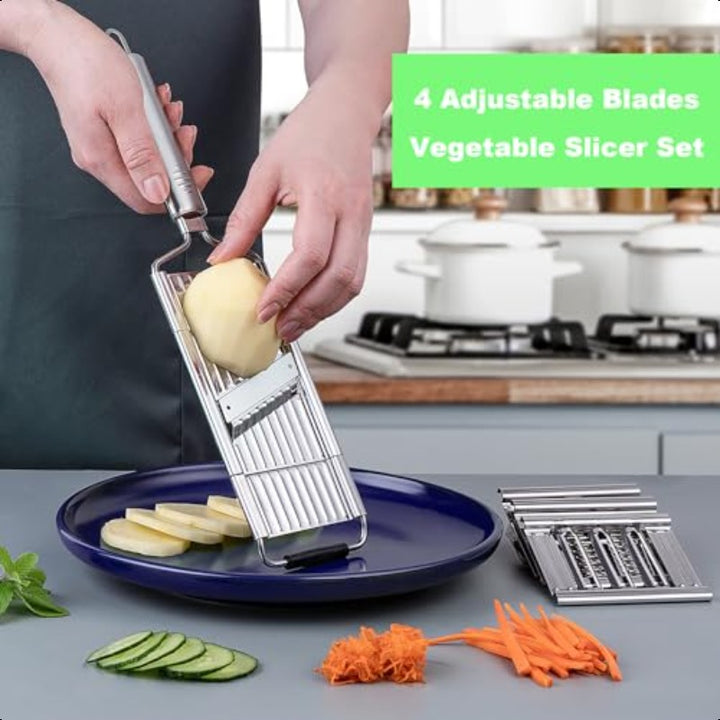 Slice Master Chef™ 4-in-1 Stainless Steel Vegetable & Cheese Slicer FREE shipping