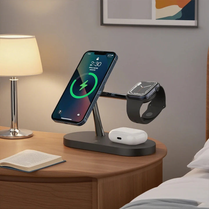 3-in-1 Magnetic Fast Wireless Charger