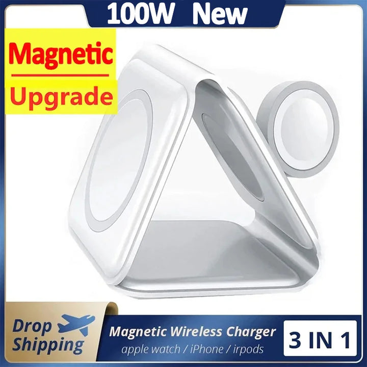 100W Magnetic Charging Dock for iPhone & Watch