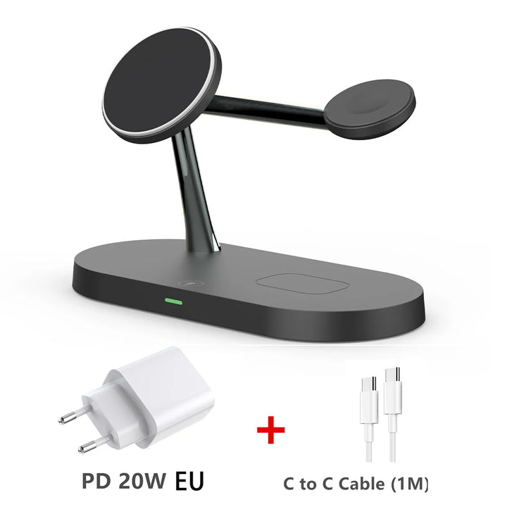 3-in-1 Magnetic Fast Wireless Charger