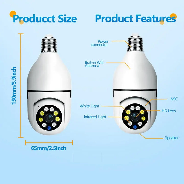 E27 Smart WiFi Security Bulb Camera