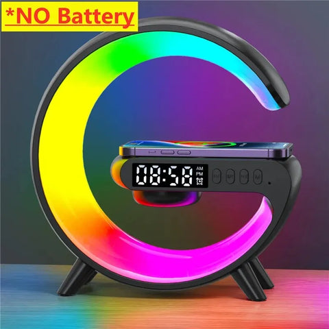 Wireless Charger with Speaker & RGB Night Lamp