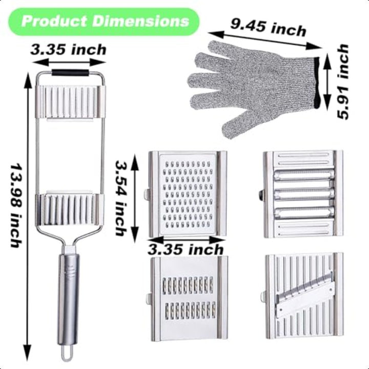 Slice Master Chef™ 4-in-1 Stainless Steel Vegetable & Cheese Slicer FREE shipping